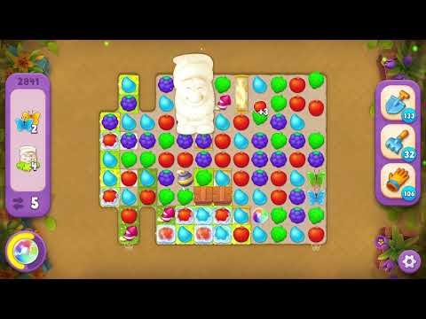 Gardenscapes 2841 Super Hard Level - 15 moves - NO BooSTERS