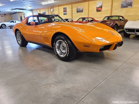 1977 Orange Corvette Brown Interior 1 Owner For Sale Video