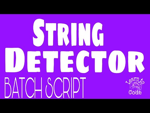 String Detector Find A String Batch Script Black Code