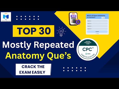 🧠 Top 30 Anatomy Questions for CPC Exam | Must-Know for Medical Coders