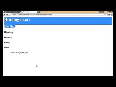 Bootstrap training Part 7 - Text Styles (1-65)