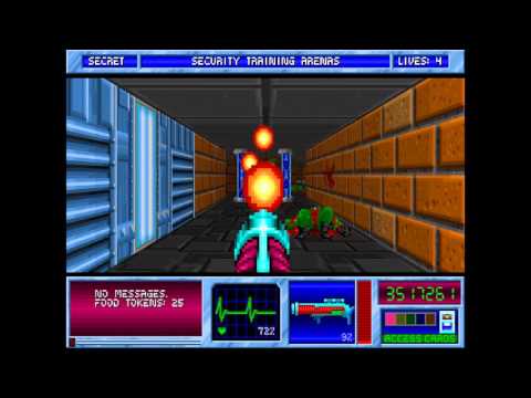 Blake Stone Aliens of Gold HD - E1M0 Security Training Arenas - Veteran - All Secrets
