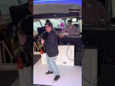 Purple Disco Machine +Live Sax on a yacht