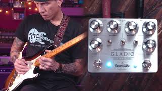 Video thumbnail for Cornerstone Gladio dual overdrive preamp pedal | Dumble-style tones by R.J. Ronquillo