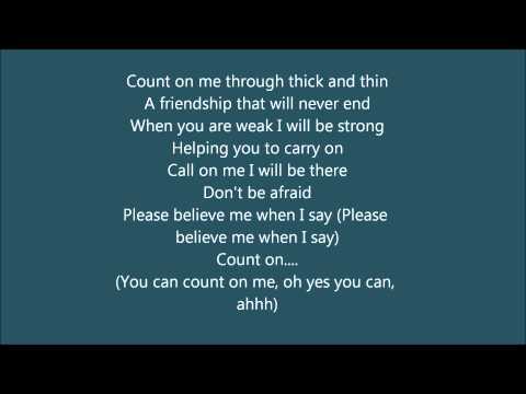 count on me - whitney houston & cece winans - karaoke instrumental with lyrics + backing vocals