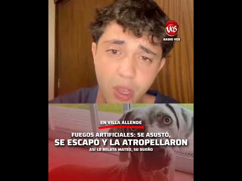 VILLA ALLENDE: FUEGOS ARTIFICIALES, SE ASUSTÓ, SE ESCAPÓ Y LA ATROPELLARON.