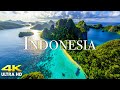 FLYING OVER INDONESIA 4K UHD Amazing Beautiful Nature Scenery Relaxing Music For Stress Relief