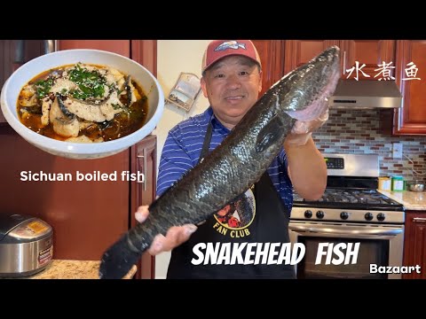 Snakehead fish clean and cook | sichuan boiled fish | 水煮鱼