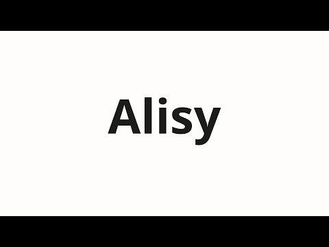How to pronounce Alisy | Алисы (Alice in Russian)