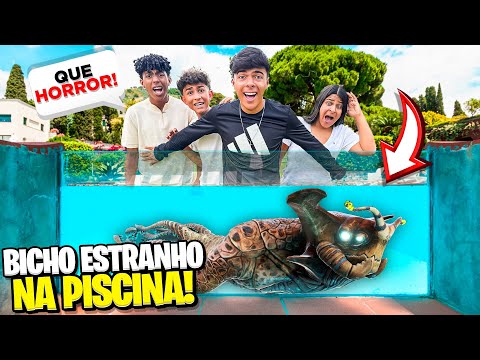 THERE'S A BIZARRE ANIMAL IN THE RANCH POOL! *almost bit Estevão