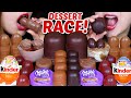 ASMR FAVORITE CHOCOLATE DESSERT RACE GIANT CHOCOLATE MARSHMALLOWS MILKA CADBURY KINDER JELLY 먹방