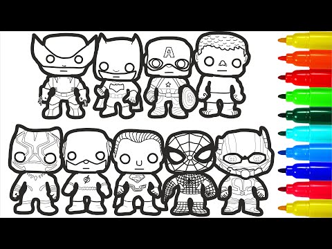 Superheroes kids Coloring pages