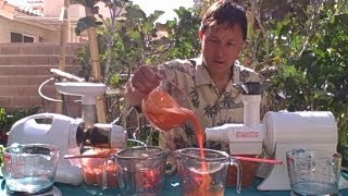 Champion Juicer vs Omega 8004 Nutrition Center Juice Off Comparison