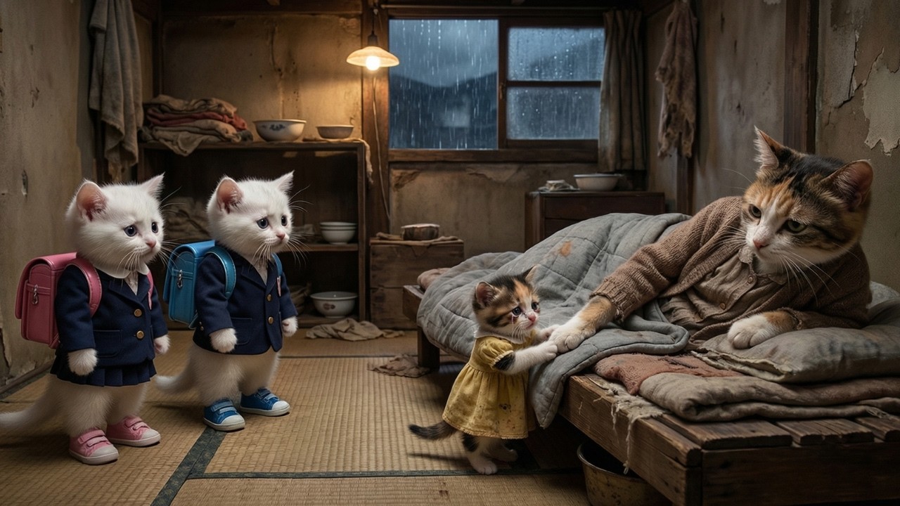 Ep33 | Poor Kitten Sells Handmade Teddy Bears to Save Her Sick Mama Cat 🐱🧸💔