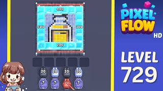Pixel Flow Level 729 Solution Walkthrough