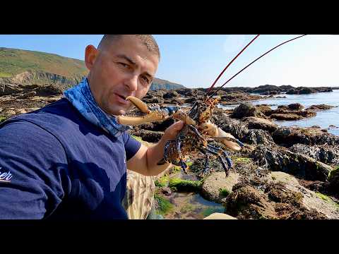 Coastal Foraging for Lobsters and Crabs with Beach Fire Cooking | The Fish Locker