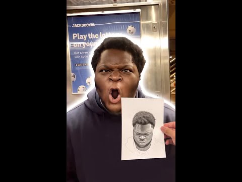Artist gives people drawings of themselves (Angry reactions!)