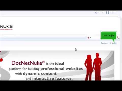 How to login to DotNetNuke