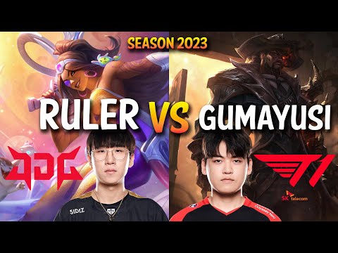 JDG Ruler vs T1 Gumayusi - Ruler SAMIRA vs LUCIAN ADC - KR Ranked