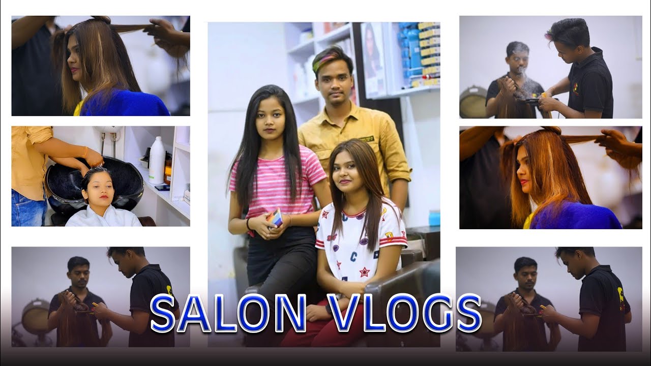 Hair straightening & colouring with hair treatment|salon vlog 🥳| vidhi mahto |