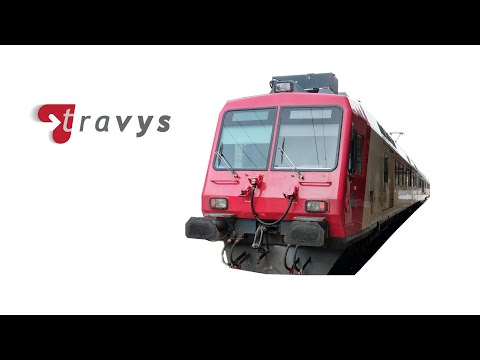 Kreuzung der zwei TRAVYS Dominos im Bahnhof Le Pont