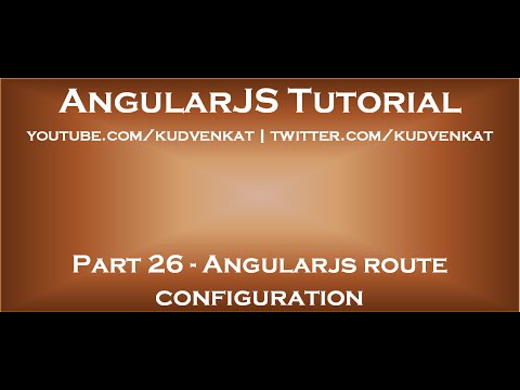 Angularjs route configuration