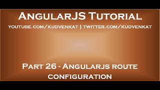 Angularjs route configuration