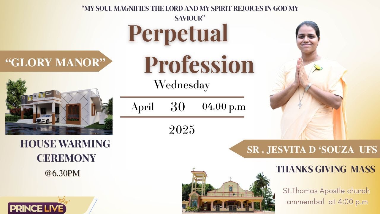 Thanksgiving Mass / Sr JESVITA D SOUZA / St Thomas Apostle Church ammembal /live / "GLORY MANOR"