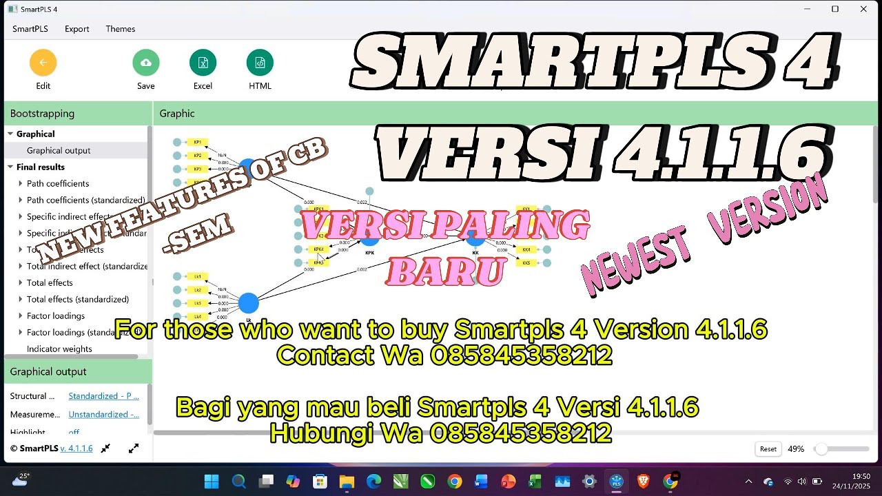Install the latest SmartPLS4 version 4 1 1 6