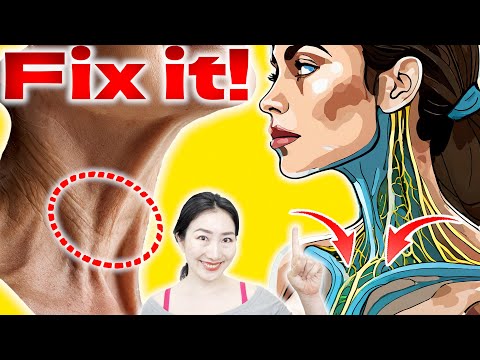 Push Here to Remove Neck Wrinkles and Sagging in 10 Days with Lymphatic Drainage Massage & Exercise