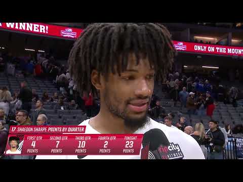 Shaedon Sharpe Postgame Interview | Brightside Windows Baseline Report | at SAC | December 20th 2025