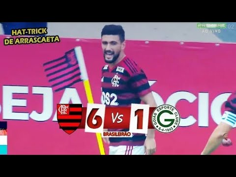 Flamengo 6 x 1 Goiás - HAT -TRICK DE ARRASCAETA! Melhores Momentos (HD)  - Brasileirão 2019