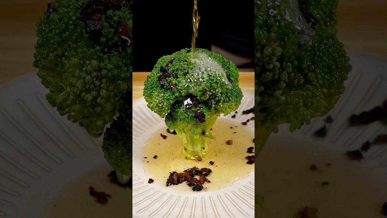 Whole Broccoli with Garlic Oil