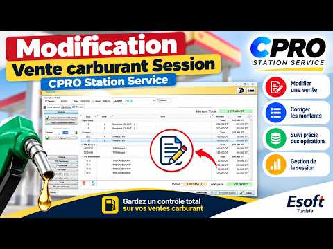Modification vente carburant Session