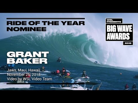 Grant Baker at Jaws - 2019 Paddle Nominee - WSL Big Wave Awards