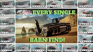 All 20 Barn Finds Complete Guide Location/Restoration - Forza Horizon 3!