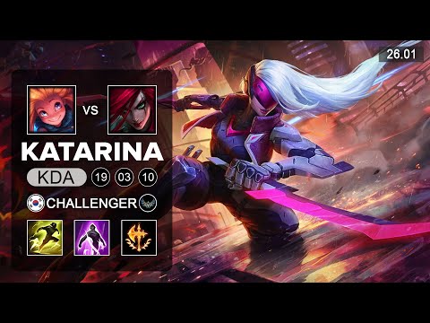 Katarina vs Zoe Mid - KR Challenger - Patch 26.01 Season 16