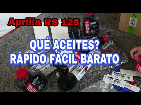 Dónde compro ACEITE,  RECAMBIO y ACCESORIOS barato fácil y rápido. Aprilia RS 125