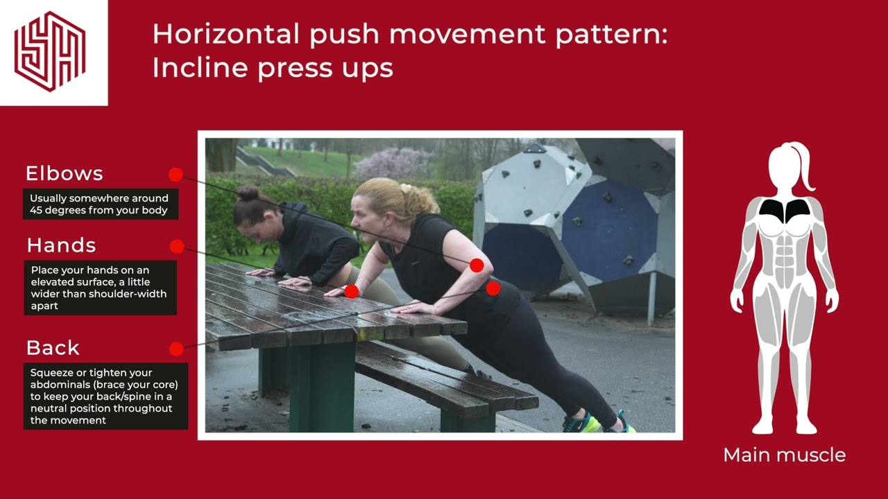 STRONGER at the PARK: Incline press ups