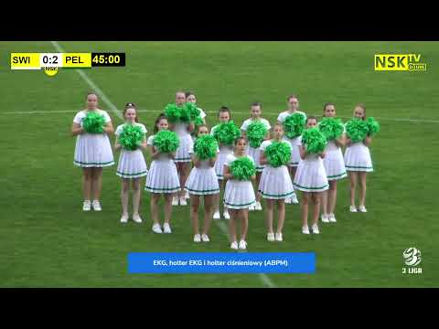 tv.nsk.pl [występ Baśki Cheerleaders] Świt Nowy Dwór Maz. - Pelikan Łowicz 3:2 (0:2) 2023-06-17