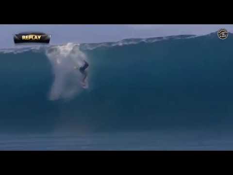 Kai Otton wipeout Round 1 Billabong Pro Teahupoo