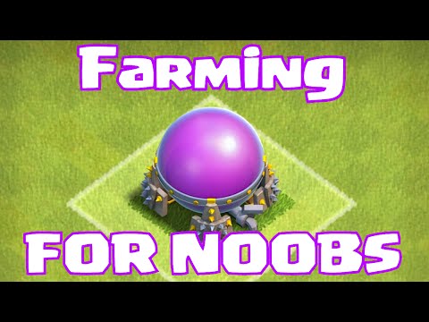 Clash of clans FARMING FOR NOOBS (Godson learns to farm)