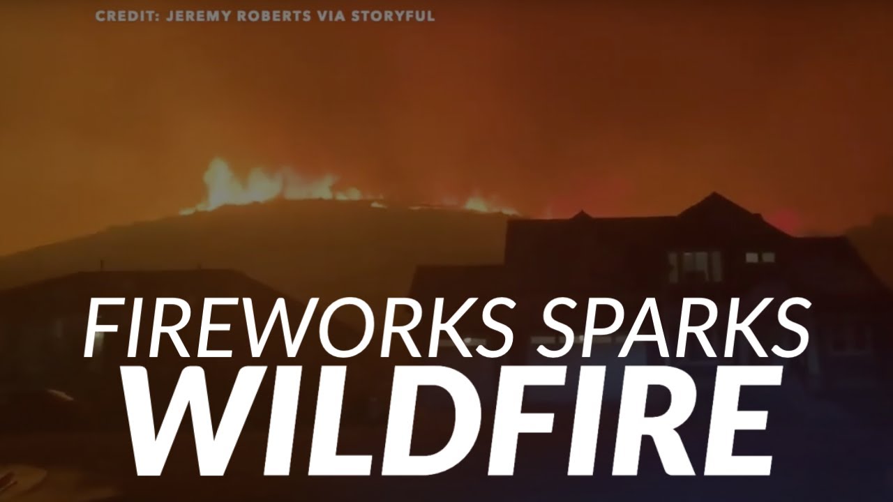 Evacuations ordered after fireworks spark wildfire in Lehi, Utah