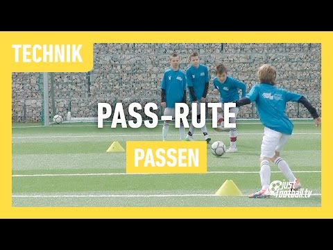 Fussballtraining: Die Pass-Rute - Passen - Technik