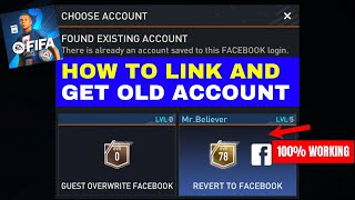 How to Link And Get Back Old Account In FIFA Mobil