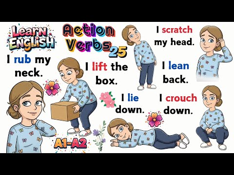 Speak English Every Day 🗣️🇺🇸 | 25 Body Action Verbs You Use Every Day 💪