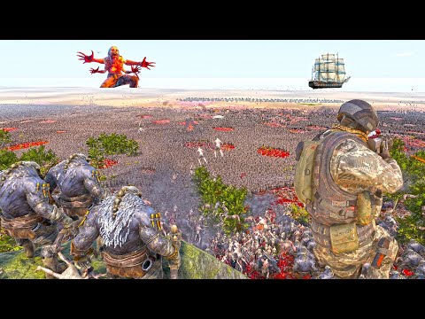 Can Special Delta Force Defending an Island from 3 million Giant monsters ! UEBS 2