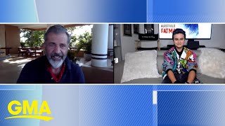Mel Gibson and Chance Hurstfield talk new movie, ‘Fatman’ video