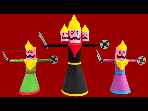 How to Make Ravana at Home | Easy Ravana Making Ideas For Kids | Crafts Junction