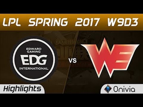 EDG vs WE Highlights Game 1 LPL Spring 2017 W9D3 Edward Gaming vs Team WE